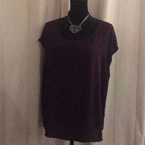 NWOT Tacera Purple Blouse 2X